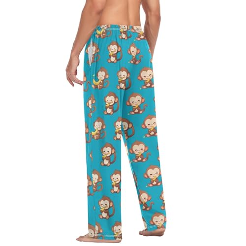 Men's Breathable Pajama Pant Sleep Lounge Bottom Straight-Fit Pj Pant with Pockets4