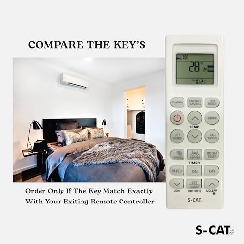Image of S-CAT AC Remote No. 36M (No Backlight), Compatible /Replacement for LG AC Remote Control (Exactly Same Remote Will Only Work, Contact Customer Care for Order)