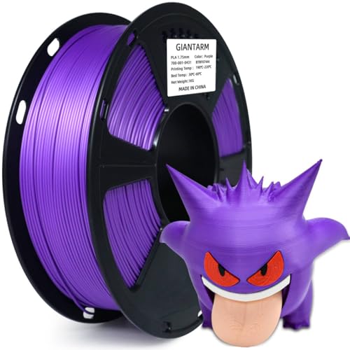 ⚡ GIANTARM 3D Printer Filament, Purple Pla Filament, 1Kg(2.2lbs) Spool, 1.75mm Dimension Accuracy +/- 0.03mm, 3D Printing Filament