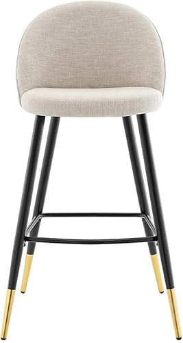 Miniatura 4 de Modway Taburetes de bar tapizados de tela Cordial en color beige - Juego de 2