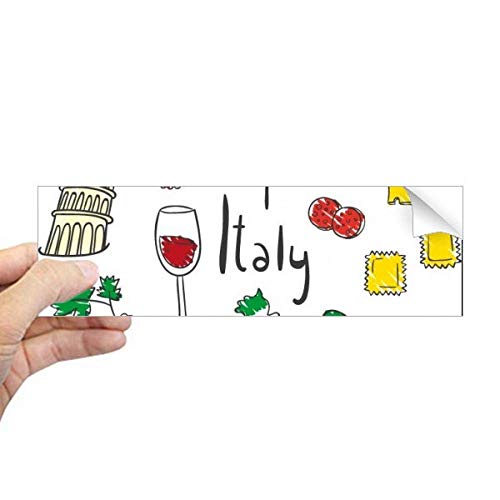 Adhesivo de Pisa rectangular para ventana translúcido con paisaje italiano decorativo