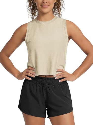 Image of ODODOS Women's Performance Tank Ultra Soft odSTRATUM Tech Sleeveless Tee Shirts High Crew Neck Pullover Top