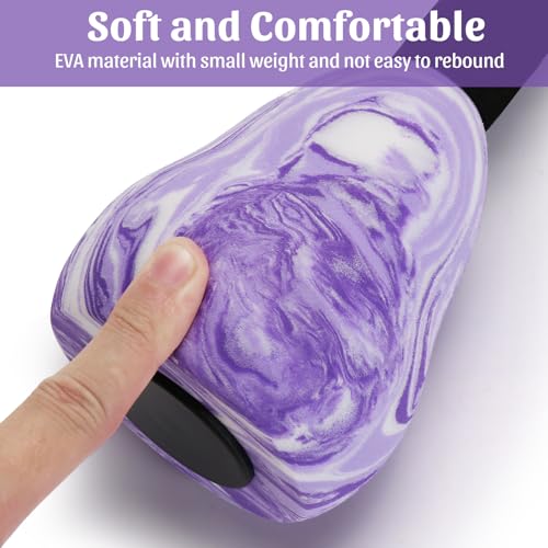 Camouflage Aquatic Dumbbells,2Pcs Foam Water Weights Aerobic Exercise Fitness Equipment Dumbbells, Pool Resistance Swimming Training for Adults/Kids/Men/Women Weight Loss, Beginner Swimming Training (Purple) - Thumbnail 4