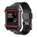 Fitbit Blaze Accessory Bands - SailFar [Rugged Pro] Resilient Protective Case with Replacement Strap Bands for Fibit Blaze Smart Fitness Sport Watch/Smartwatch, Small Large (Red)