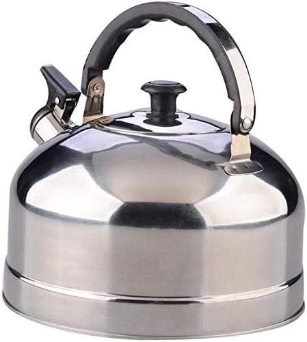 Bouilloire à sifflet 3L en acier inoxydable à fond plat pour induction et gaz