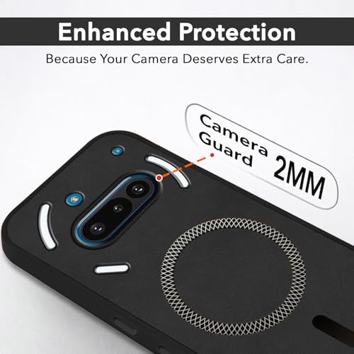 Image of Jkobi Leather Finish Back Cover Case for Nothing Phone 3A 5G (MagSafe Compatible Wireless Charging | Soft Touch | Camera Bump Protection)