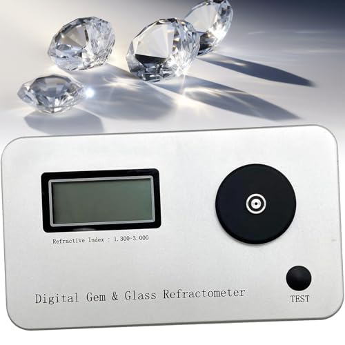 RENJJPBO Jewelry Tester Identification Tools,0.001 High Accuracy Jewelry Tester Identification Tools,Gemstone Refractometer with LCD Screens,for Jewelry