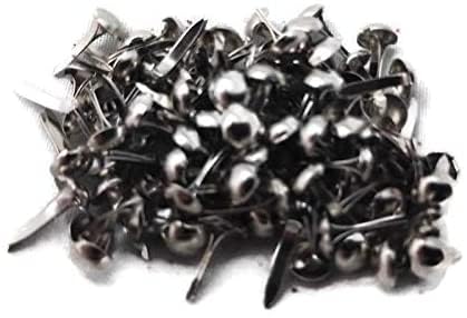 Mini Round Scrapbooking Brads - Metallic Silver