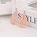 CARPDIM Teardrop Earrings for Women, Rose Gold Plated Dangle Earrings Handmade Filigree Teardrop Dangling Earrings Hypoallergenic 925 Sterling Silver Hooks Exquisite Leaf Earrings for women Girls