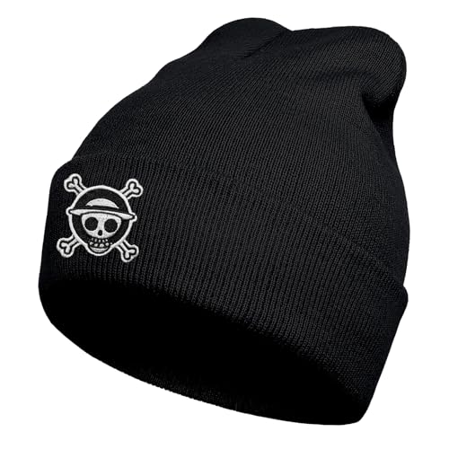dealzilla OP Anime Beanie Hats for Men Women Cool Funny Cartoon Skull Knit Hat Gifts (Luffy)
