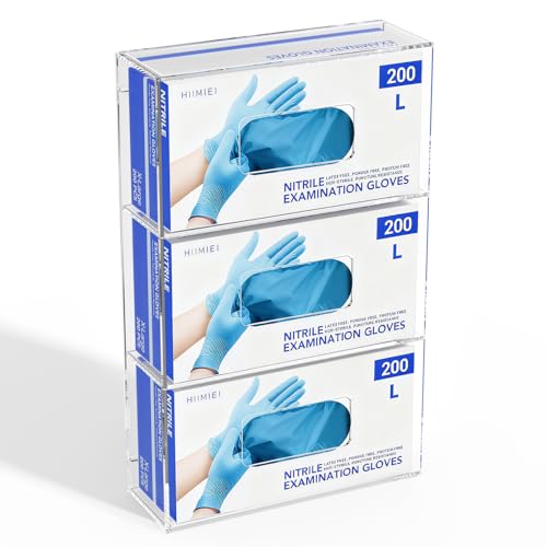 hiimiei glove holder for wall mount magnetic gloves box holder acrylic disposable rubber latex glove dispenser