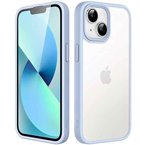 JETech Matt Hülle für iPhone 13 6,1 Zoll, Stoßfest Militärstandard FallSchutz Handyhülle, Mattierte Durchscheinende Rückseite Schutzhülle, Anti-Fingerabdruck (Himmelblau)