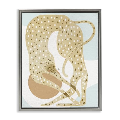 Stupell Industries 'Contemporary Cheetah Shapes'| Floating Frame Canvas Art
