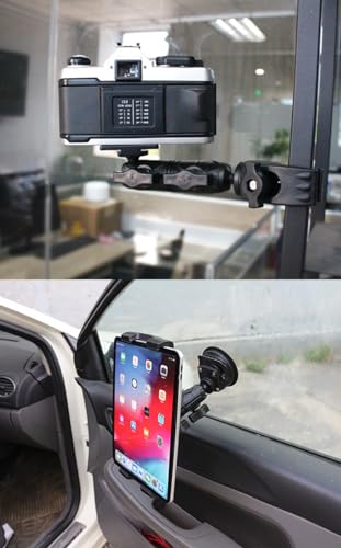 Image of Strg 1.5 inch Ball Double Socket Arm, 8.1 inch Length Double Socket Swivel Arm Powerful Clamp Compatible with RAM Mount 1.5 Inches /C Size / 38mm Ball Mounts