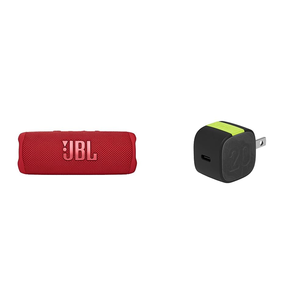 JBL Flip 6 - IPX7 Waterproof PartyBoost for Multiple Speaker Pairing for Home Outdoor and Travel Red and