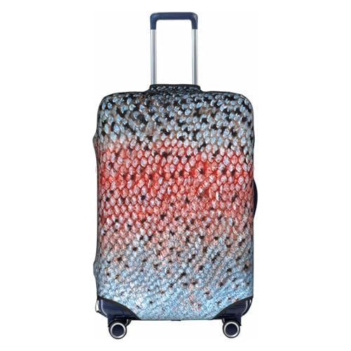 Rainbow Trout Skin Travel Luggage Cover Elastic Suitcase Protector Washable Baggage Covers For Trunk Case Fits 18-21 Inch Luggage pattern2
