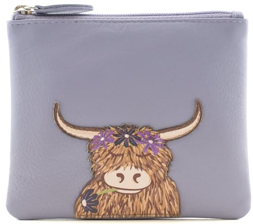 Petit porte-monnaie lilas en cuir pour vos sorties citadines Bella