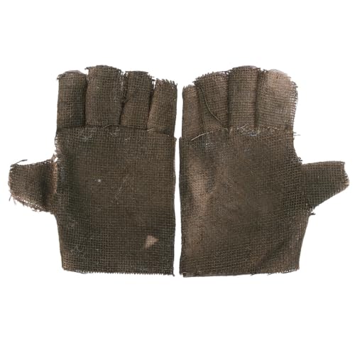 Guantes de espantapájaros terroríficos de arpillera y látex