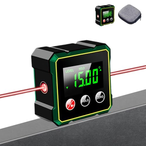 Digital Angle Finder with Laser Level and Magnetic Gauge