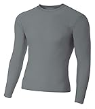 A4 Men's Compression Crew Long Sleeve