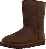 UGG Classic Short Leather, Botines Mujer, Brownstone, 37