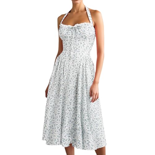 Robe d'été sexy à fleurs pour femme : robe bohème longue midi chic