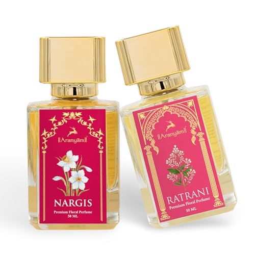 Image of Aranyam Perfumes Premium - Nargis & Ratrani Perfume Combo - 50 ML Each (Pack of 2)