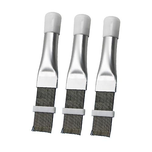 TOPPERFUN 3 Piezas Peine de Aleta Cepillo de Limpieza Cepillo Limpiador de radiadores Cepillo de Bobina de Condensador de refrigerador Herramientas de refrigeración Silver