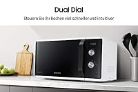 Samsung MW3500 Mikrowelle MS23K3614AW/EG / 800 W / 23 L Garraum / 48, 9 cm Breite / Kratzfester Keramik-Emaille-Innenraum / 6 Leistungsstufen / Weiß – Ansicht 5