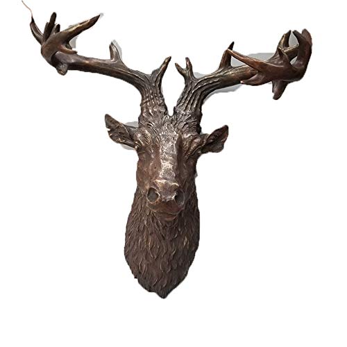 Fashion158 Reines Kupfer Wandbehang Hirschkopf Dekoration Chinesische Ornamente Kreative Basteln Dekoration Cover