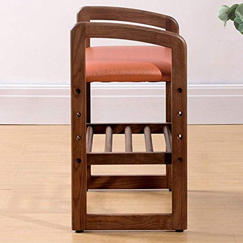 Banc de rangement en cuir PU avec étagère à chaussures intégrée - 7