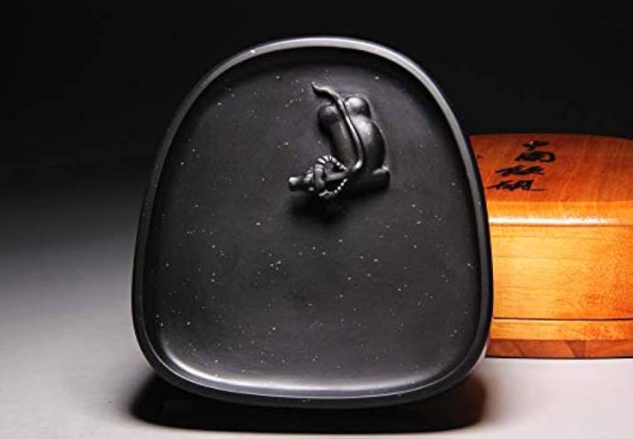 硯　小ぶり　中国で購入 楽天市場】硯 すずり 中国硯 書道用品 石 蓋付き 小さい 携帯