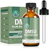 DMSO 99.9%, Pharmaceutical Grade Pure DMSO with Dropper in Glass Bottle, Non-diluted Dimethyl Sulfoxide Liquid, 2 fl oz