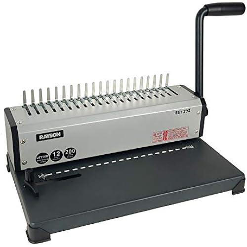 RAYSON SD1202 19-Hole Comb Binder, 10-Sheet Punch, 200-Sheet Capacity