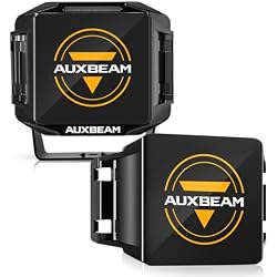 Auxbeam 7 inch Pod Light Covers, Black Cube Offroad Light Cover Waterproof Polycarbonate Protective Lens for Round LED Pod Fog Fit for ZD000869, ZD000870, Pair