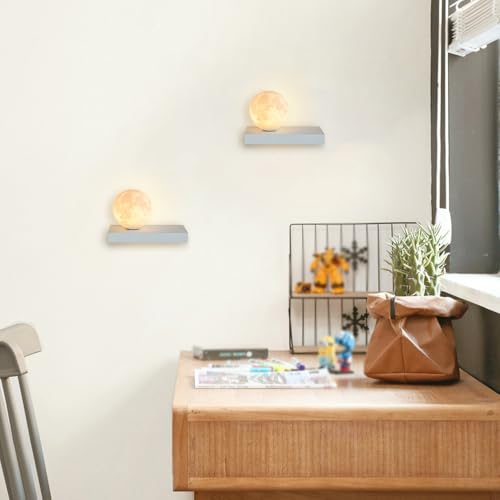 Aplique de pared White Planet rectangular de metal y globo acrílico G9 7