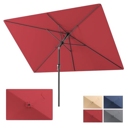 HOMSHADE 6.6 x 10 ft Patio Umbrella