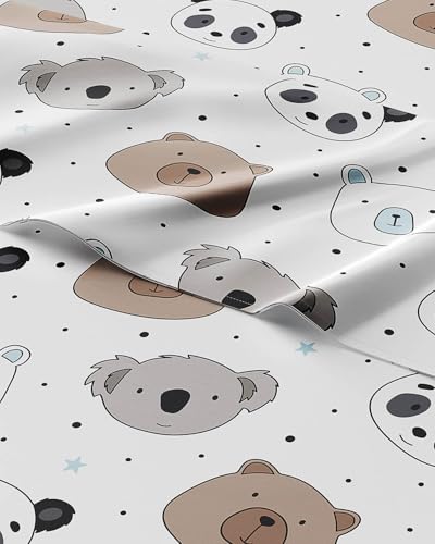 Image of Kids Twin Size Bears Bed Sheets - 3 Piece Kids Bears Sheet Set