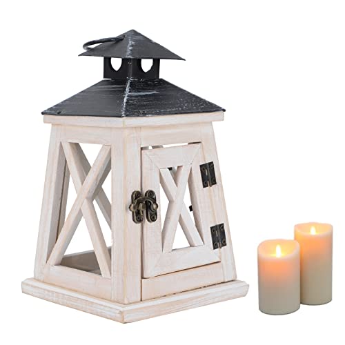 Hölzerne Laterne Ornament, Vintage Holz Kronleuchter Kerzenhalter Retro dekorative Laterne Kerzenhalter Innen- und Außendekoration