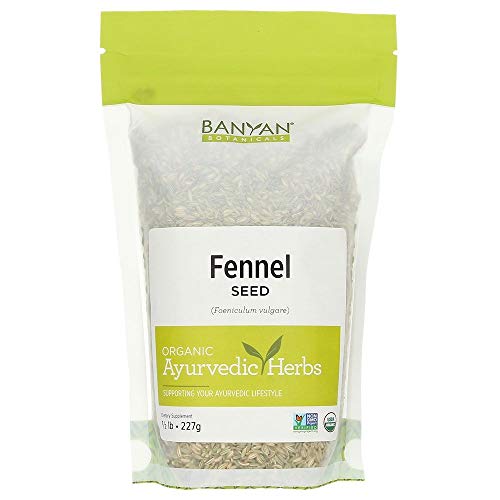 Banyan Botanicals Whole Fennel Seed - USDA Organic, 1/2 lb - Foeniculum vulgare