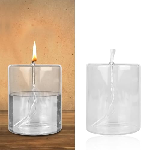 GOMETY Öllampe, Petroleumlampe für Innenräume, Öllampen für Innenräume aus Glas Vintage Notlicht Für Haushaltsstromausfall Dekorlampe...