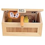 Don't Touch Useless Box, Useless Box Wooden USB Electronic Cute Tiger Funny Surprises Machine for Kids Friends Home, Gags Practical Joke Toys