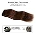Human Hair Clip on Extensions 16inch Clip in Hair Extensions Medium Brown 4p 55g