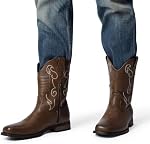 Bruno Marc Cowboy Bottes Carré Toe Bottes de l'Ouest Bottes pays brodées pour homme