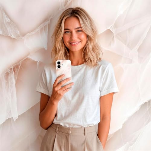 ONEFLOW Bliss coque iPhone 16 Pro effet marbré premium avec protège-objectif