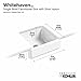 KOHLER Whitehaven Farmhouse Self-Trimming Apron Front Cast Iron Sink, Single Bowl with Short Apron, 24 Inch, White