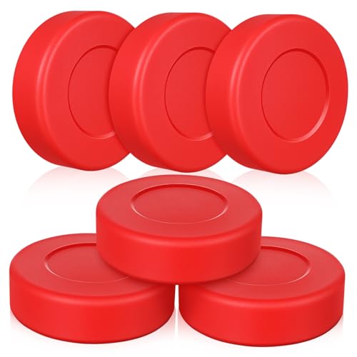 GALPADA 6 Pack Ice Hockey Street Hockey Balls Matte Design Soft PVC Compact Storage Bag