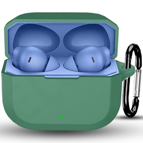 Image of ELOR Premium Silicone Case Cover Compatible with OnePlus Nord Buds 3r (Earbuds Not Included) (Dark Green, OnePlus Nord Buds 3r)