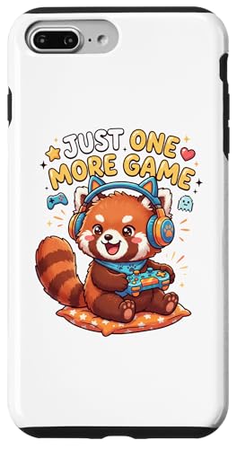 Video Gaming Just one more Game Gaming Red Panda �X�}�z�P�[�X iPhone 7 Plus/8 Plus �p