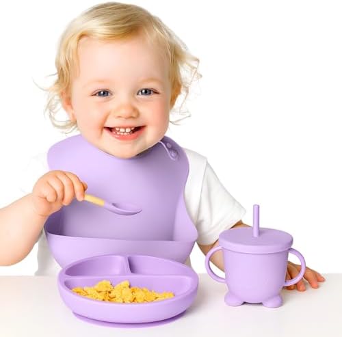 Kit Introdução Alimentar Bebê 8 Peças 100% Silicone Antitóxico Pr...